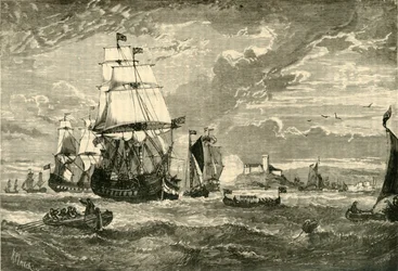 A Primeira Frota da Companhia das Índias Orientais Partindo de Woolwich, 1601, 1890.