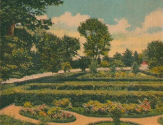 O Jardim das Flores, uma vista do extremo oeste, 1946