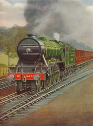 O escocês voador passando pela madeira de Hadley, LNER, 1926