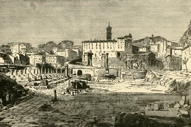 O Fórum em Roma, 1890.