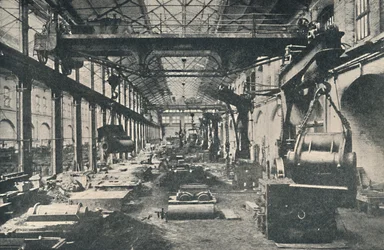 A fundição em Swindon Works, c1917