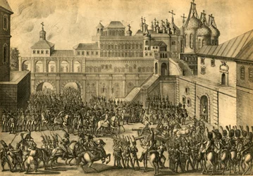 Os franceses entram na cidade de Moscou, em setembro de 1812, 1921.