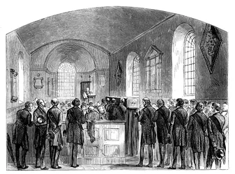 O funeral de Sir Robert Peel, Staffordshire, 1850, c1888