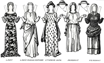 A Galeria de Trajes Britânicos: Vestido Usado no Reinado do Primeiro Eduardo, c1934