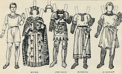 The Gallery of British Costume: O que homens e mulheres usavam no tempo de Henry IIIs, c1934