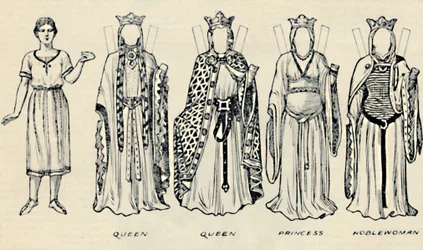 A Galeria de Trajes Históricos: Os Vestidos Usados nos Dias de Richard I, c1934