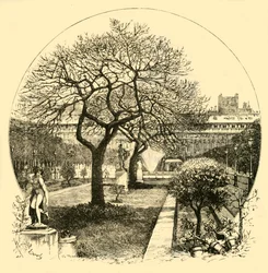 Os jardins do Palais Royal, Paris, 1890.