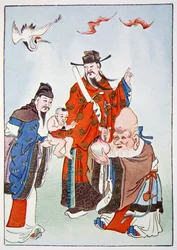 Os Deuses da Felicidade, Escritório e Longevidade, 1922