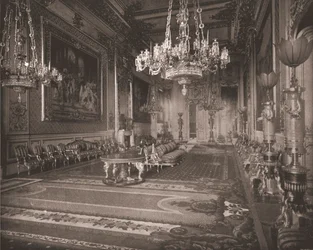 A grande sala de recepção, Castelo de Windsor, Berkshire, 1894.