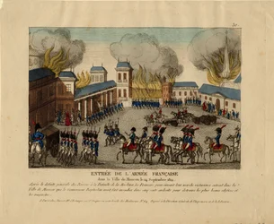 O Grande Armée entra na cidade de Moscou, 1812
