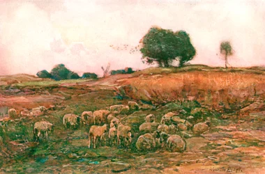 O poço de cascalho, c1900.