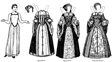 A Grande Galeria de Trajes Britânicos: Vestido Usado em Henry The Oighths Time, c1934