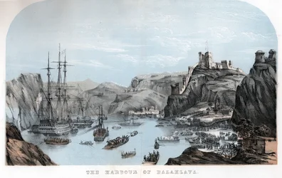 O porto de Balaclava, Guerra da Crimeia, c. 1854, c. 1860