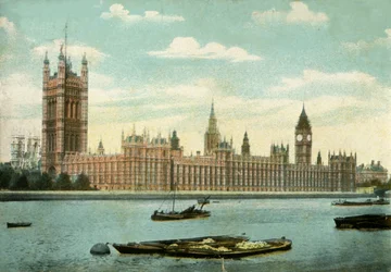 As Casas do Parlamento, Londres, 1906.