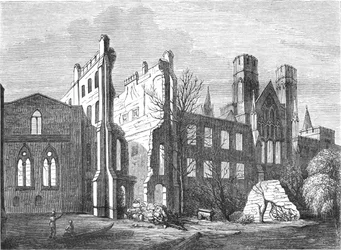 As Casas do Parlamento após o incêndio em 1834, 1897