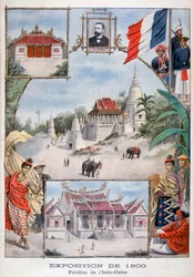O pavilhão da Indochina na Exposição Universal de 1900, Paris, 1900
