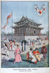O pavilhão coreano na Exposição Universal de 1900, Paris, 1900