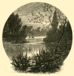 O lago, Battersea Park, c1878.