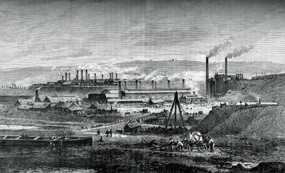As siderúrgicas Landore Siemens, c1880