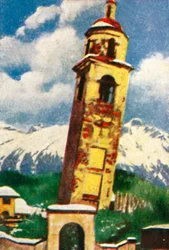 A torre inclinada de St. Moritz, c1928.