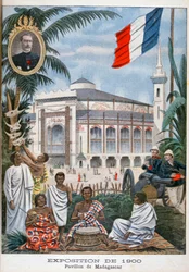O pavilhão de Madagascar na Exposição Universal de 1900, Paris, 1900