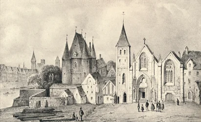 A Maison du Tenente e a Igreja de St Landry em 1540, 1915