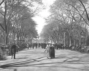 The Mall, Central Park, Nova York, EUA, c1900.