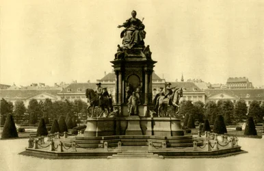 Maria Theresia Monument, Viena, Áustria, c1935.