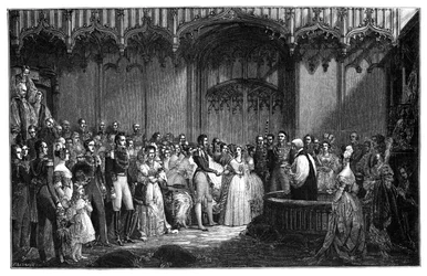 O casamento da rainha Victoria e do príncipe Albert, 1840, 1900