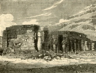 O Memnonium em Tebas, 1890.