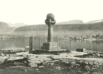 A Coluna Meridiana, Hammerfest, Noruega, 1895.