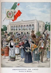 O pavilhão mexicano na Exposição Universal de 1900, Paris, 1900