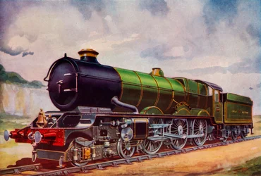 O motor de passageiros Mighty Express da Great Western Railway, 1935.