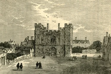O mosteiro de São João de Jerusalém, Clerkenwell - o portão do oeste, c1872.