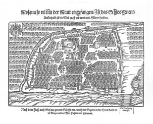 O Mapa de Moscou de Histórias Maravilhosas de Moscouiter por Sigmund von Herberstein, 1567