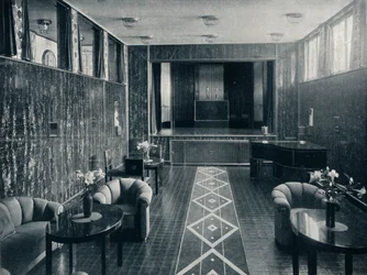 A sala de música do Palácio Stoclet, Bruxelas, Bélgica, c1914