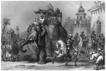 O Nana Sahib com sua escolta, c1860