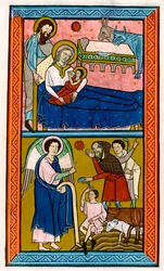 A Natividade e a Anunciação aos Pastores, início do século XIII
