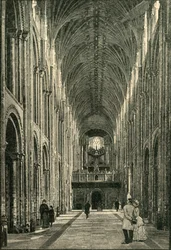 A Nave, Catedral de Norwich, 1898.