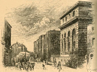 The Old Bailey, Londres, início do século XIX c1890.