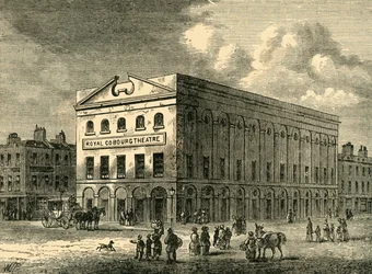 O antigo Teatro Coburg em 1820, c1878.