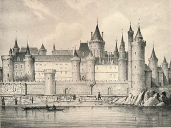 O antigo Louvre em 1670, 1915