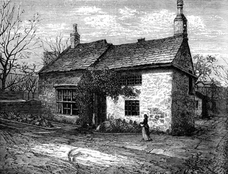 A casa senhorial velha, Morley, Leeds, West Yorkshire, bithplace de Sir Titus Salt, c1880