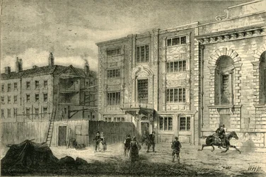The Old Post Office, na Lombard Street, por volta de 1800, c1872.