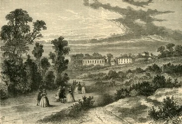 The Old Well Walk, Hampstead, cerca de 1750, c1876.