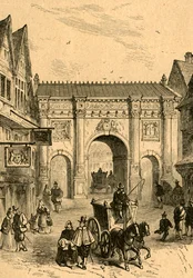 A barra de madeira velha do templo, 1897.