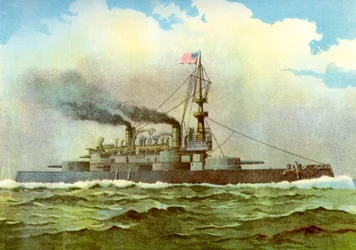 Os Oregons disputam Cuba, 1898