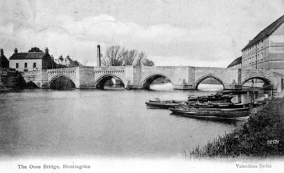 A ponte de Ouse, Huntingdon, Cambridgeshire, 1905
