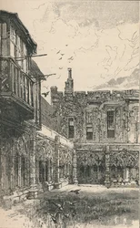 Claustros Exteriores e Janela de Anne Boleyns, 1895