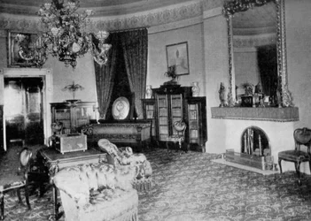 A sala de estar oval na Casa Branca, Washington DC, EUA, 1908